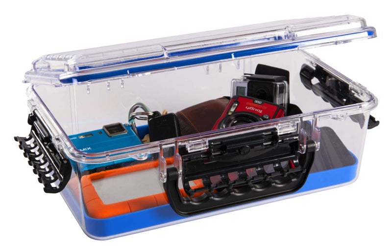 بلانو علبة مقاومة للماء من سلسلة Plano Guide Series 3700، زرقاء، كبيرة، صندوق جاف مقاوم للماء مع حزام معصم للقوارب، الكاياك، والتخييم، تخزين المعدات الخارجية، مقاس واحد - Image 2